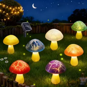 Solar Mushroom Light Outdoor Garden Decoration, 8 Lighting Modes, Durable Plastic Material, Perfect for Lawn Path Camping Party Decor