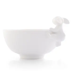 Porcelain Climbing Bunny Candy / Dip Bowl