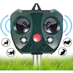 Solar Powered Ultrasonic Animal Repellent (Upgraded Version) - Effective Pest Control for Dog, Cat, Skunk, Deer, Raccoon| Ideal for Garden Use
