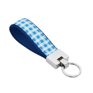 Key Ring | Blue Gingham