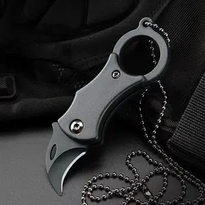 New Stainless Steel Mini Keychain Knife Fixed Blade Portable Peeling Cutter Multifunctional EDC Pocket Tool with Chain for Camping Outdoor Daily Use