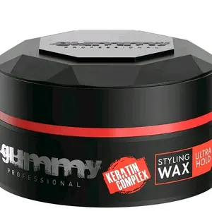 Gummy Professional Ultra Hold Hair Styling Wax 150ml 5.07 oz with Keratin Complex for Strong Hold