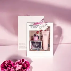 Mother's day Gift,Gift Box for a Heartfelt Celebration,Gift Set for woman,Women's 2pcs Set ROMANTIC MOMENT 3.4fl.oz EDP 2.8fl.oz Body Lotion Body Care Set