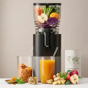 6" Extra Large Feed Chute Cold Press Juicer - 300W Slow Masticating Juicer for Whole Fruits & Vegetables, 57oz High Capacity Juice Extractor, Easy to Clean & Quiet Motor, BPA-Free, High Yield