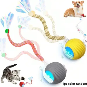 Interactive Cat Toy for Indoor Cats, USB Rechargeable Automatic Rotating Ball, Durable Chase Toy for All Breeds, Fun Gift for Happy Cats, Durable Material