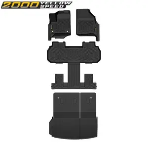 TPE Floor Mats Cargo Liner w Backrest Mat Fit For Chevy 2024-2026 Traverse 7 Seats