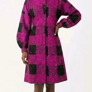 Ankara fit & flare dress, Shirt Dress