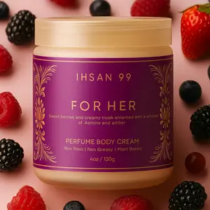 Perfume Body Cream – Ultra-Rich Kokum & Mango Butter Moisturizer with Sunflower Oil, Natural Non-Ethoxylated Paraben & Phthalate-Free | Smooth Luxurious Scented Hydration