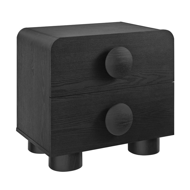 Sonnet 2-Drawer Nightstand in Black