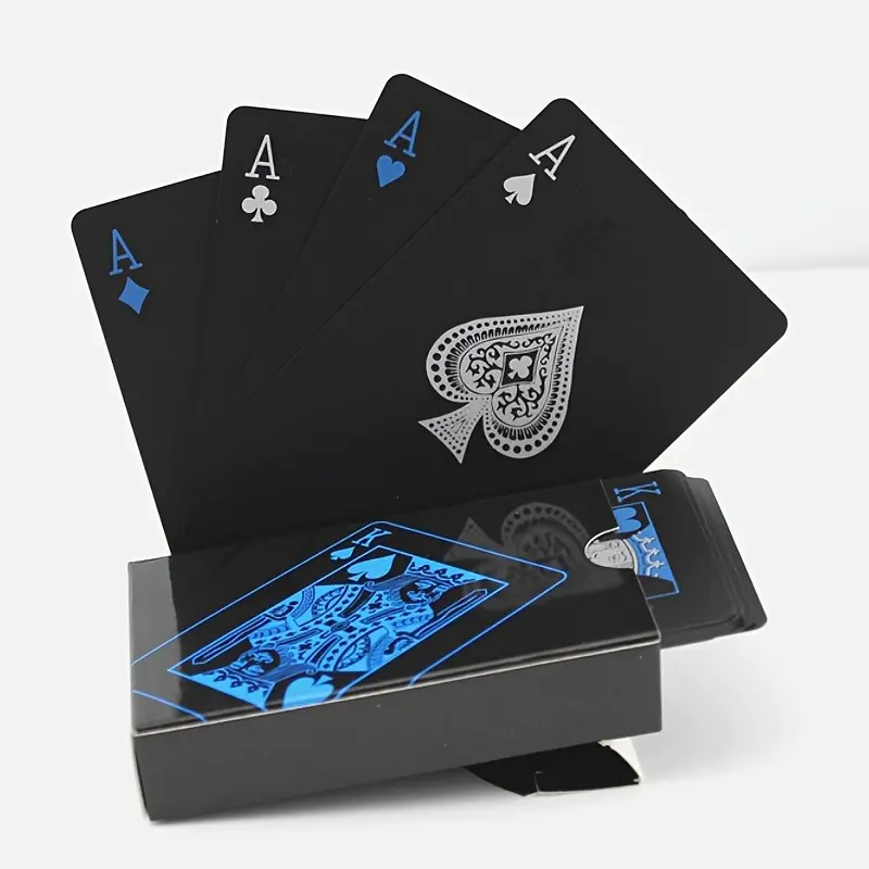 54-Piece High-Quality Waterproof PVC Poker Cards Chess Board Game Party Entertainment Standard Paper Cards for Parties Festivals Games Props Waterproof Playing Cards