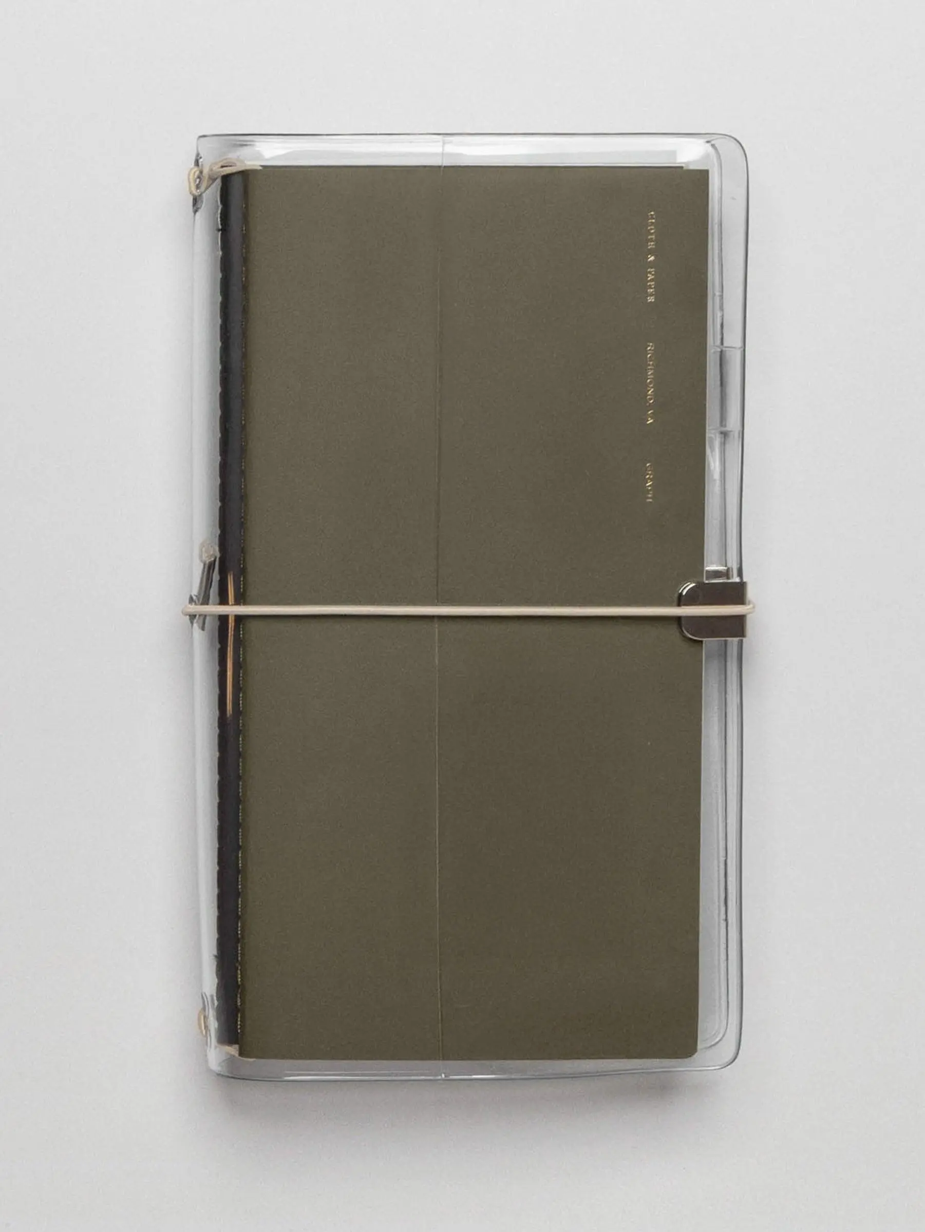 A5 Slim Clear Vinyl Travel Notebook Cover