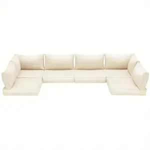 4" Thick Outdoor Replacement Cushion Set, Seat & Back Cushions for Patio Chairs, Weather-Resistant Cushions for Outdoor Furniture