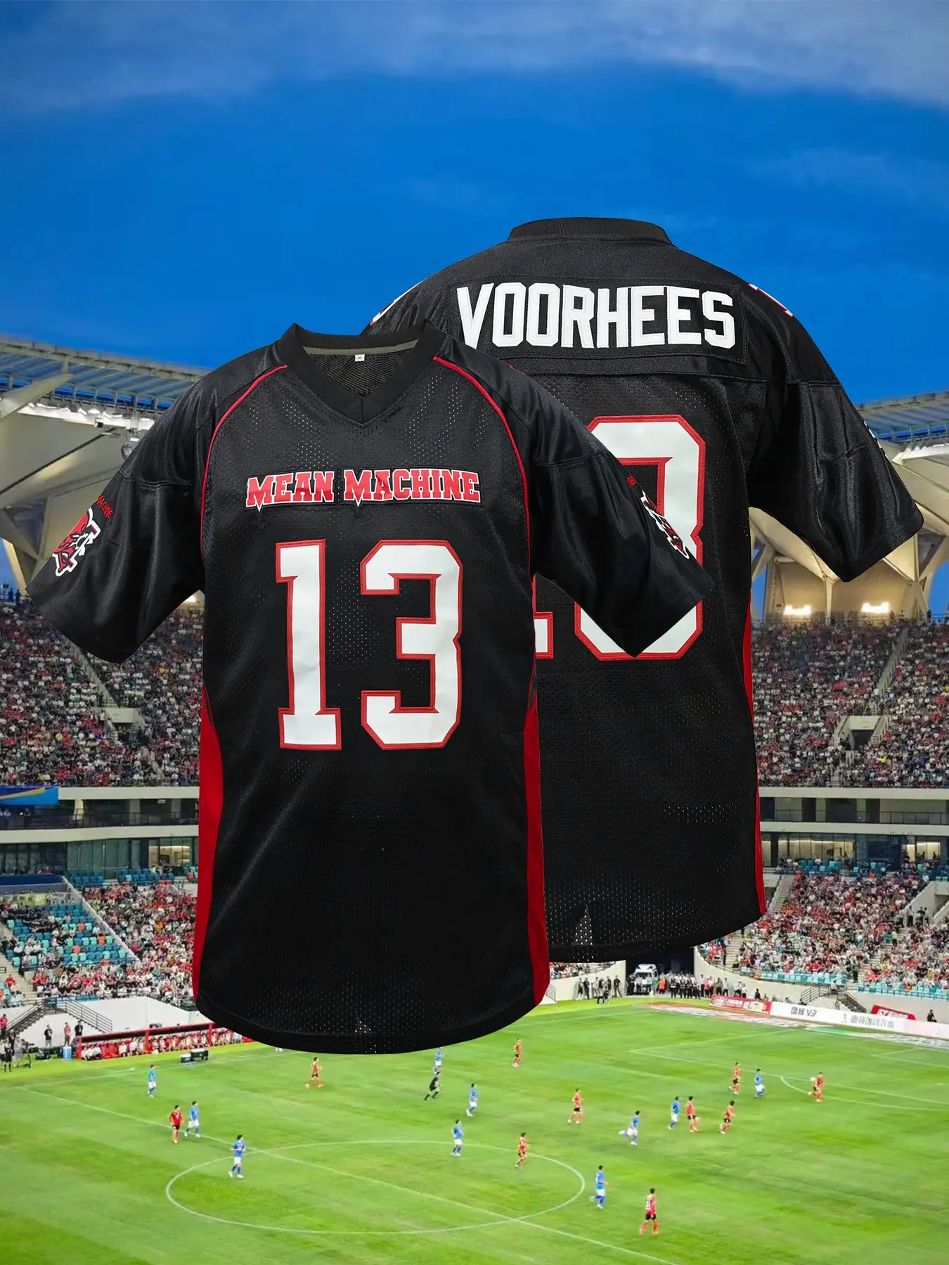 Men's Football Jersey - Breathable Sports Jersey, Lightweight Jersey, Loose Fit, V-Neck, Embroidered Unisex Rugby Jersey, Polyester, No Stretch - Perfect for Team Training, Casual, Streetwear, Outdoor, Party, Holiday, and Gift Giving