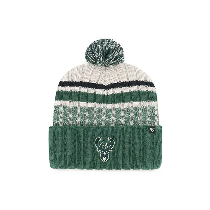 '47 Brand Long Range Milwaukee Bucks Pom Knit Hat