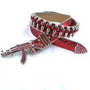Rhinestone Y2K Style Belt Fashionable Solid Color Shiny Cowboy Belt for Men and Women Daily Wear Accessory with Glitter Finish
