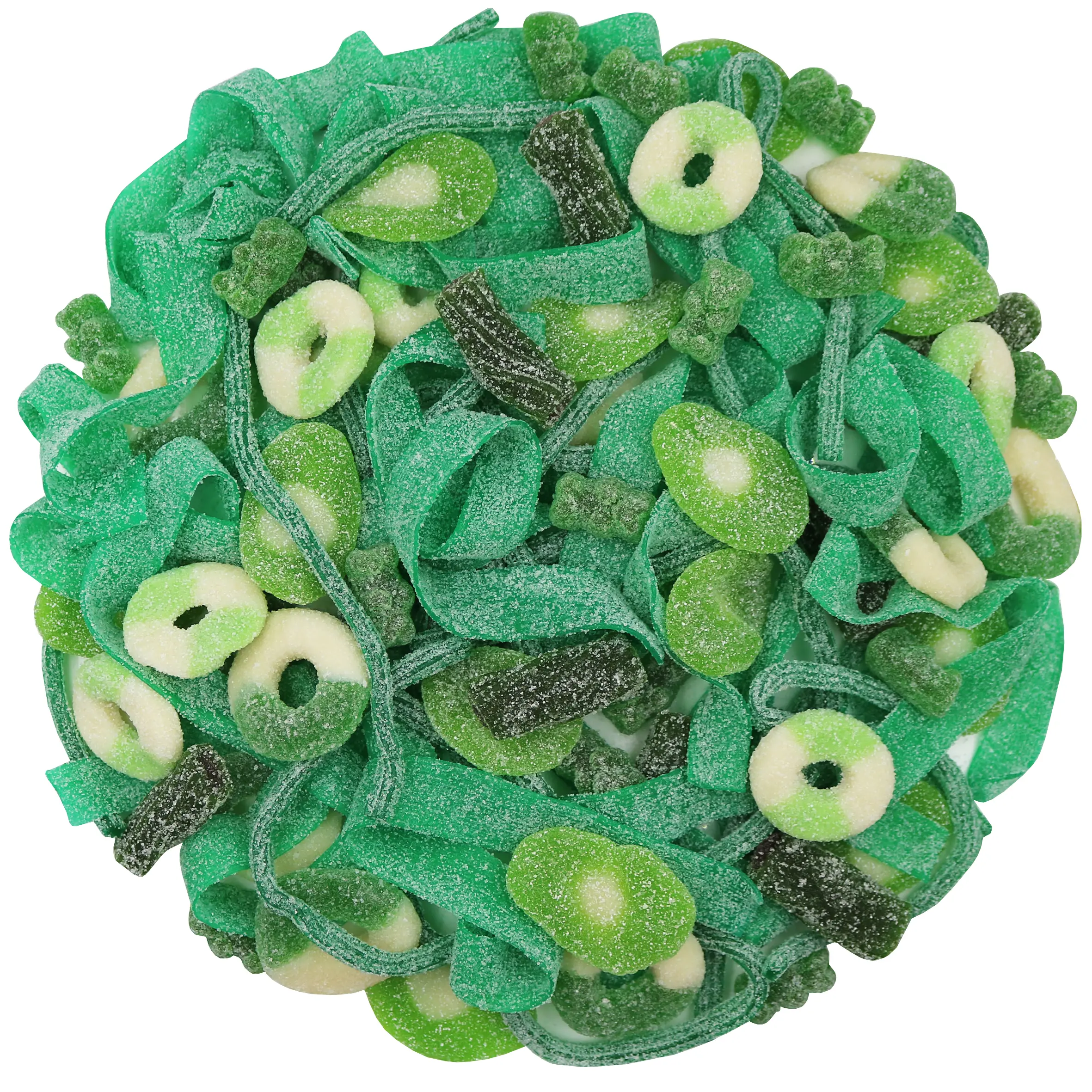 GREEN MIX SOUR GUMMIES 2 Lb Bags Tangy Candy Sugar Sweet GREEN MIX SOUR GUMMIES 2 Lb Bags Tangy Candy Sugar Sweet