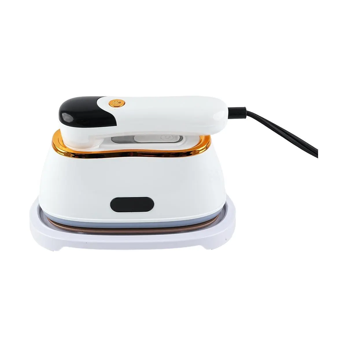 Portable Mini Steam Iron for Clothes Wrinkle Removal - Travel-Friendly Foldable Garment Steamer - Fast Heating & Even Spray - North American Voltage Compatible - White