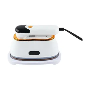 Portable Mini Steam Iron for Clothes Wrinkle Removal - Travel-Friendly Foldable Garment Steamer - Fast Heating & Even Spray - North American Voltage Compatible - White