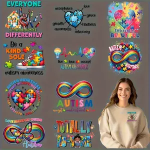 12 Sheets DIY Heat Transfer Vinyl HTV Stickers for T-Shirts Masks Jeans Bags Washable Iron on Decals Craft Supplies for Adults Kids Art