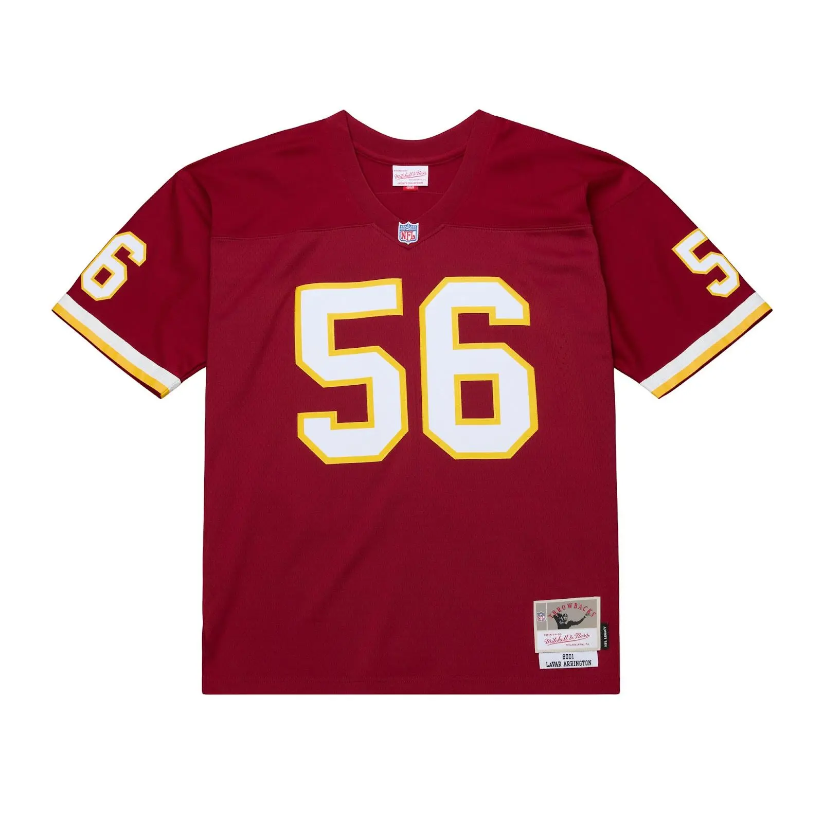 LaVar Arrington Washington Commanders 2001 Burgundy Legacy Jersey NFL Throwback Mitchell & Ness