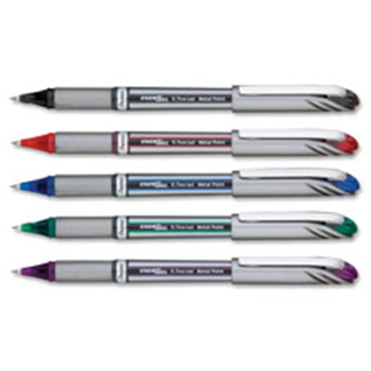Pentel EnerGel NV Medium Metal Tip Blue Ink Gel Pens - Sleek, Smooth Writing, Vivid Ink, No Smearing, Ergonomic Grip Office Stationery with Refills, Smooth Writing Pen, Recycled Plastic, Liquid Filled Pens & Refills