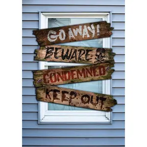 Boarded Haunted Window Decoration