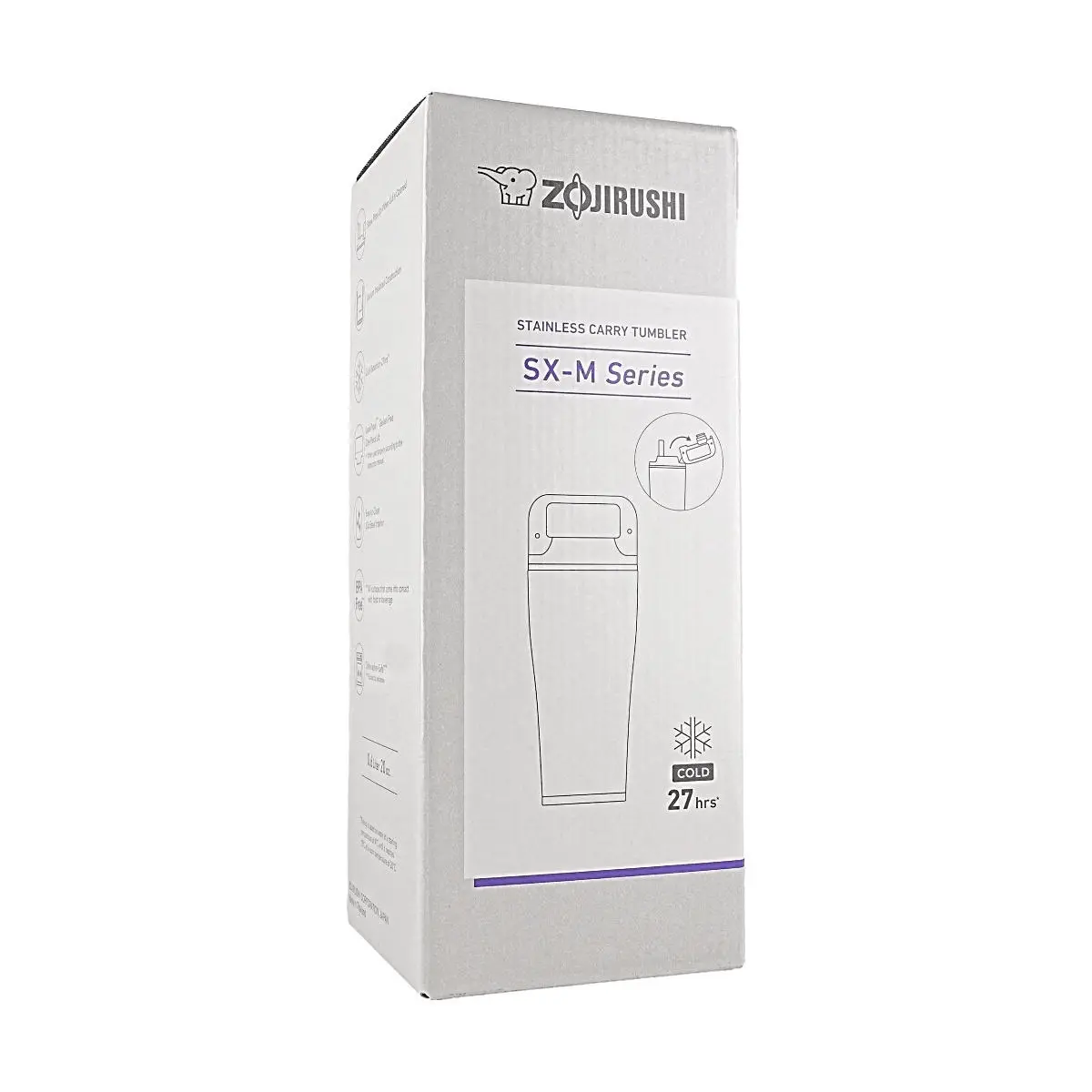 Zojirushi 0.6L Stainless Steel Tumbler Pink - SX-MA60H with Straw Lid, Carry Handle, Vacuum Insulated for Hot & Cold Drinks