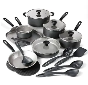 Tramontina Primaware 18-Piece Nonstick Cookware Set, Asphalt
