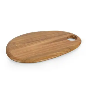 Pebble Shaped Acacia Serving Board 15" x 10", (Natural Acacia)