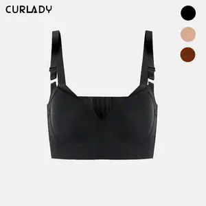 【Curlady】- Back Smoothing Bra PushUp Plus Size Bra HideBack Fat NoUnderwear Simple Wireless3/4Coverage Comfort Seamless Bra- Recommend buying a size up