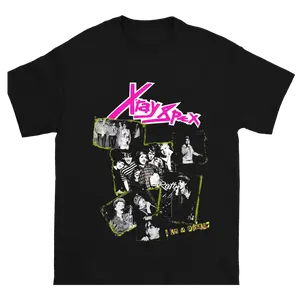 XRay Spex Band Short Sleeve Cotton Black T-Shirt, Rock Tee, Menswear Top