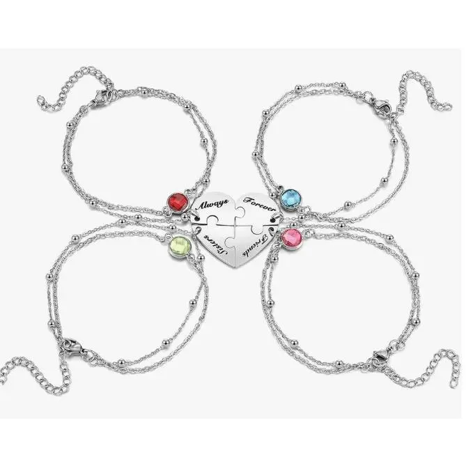 Four in one puzzle bracelet