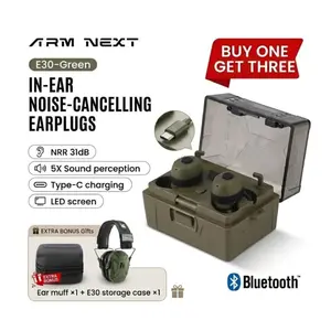 (Buy 1, Get 1 Free) ARM NEXT FieldOps Tactical Earbuds E30 Hearing Protection with Bluetooth, 31dB Noise Reduction for Shooting Wireless Tactical Earbuds with Sound Pickup, Bluetooth 5.4, 50H Playtime, LED Display, for Hunting & Work,summervibes summervib