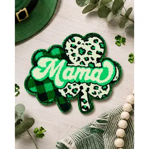 CP1086 -  St. Patrick Mama Clover Chenille Patch