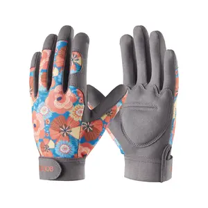 COOLJOB Thorn Proof Gardening Work Gloves for Women, Puncture Resistant Anti-Slip, Touchscreen (Orange)