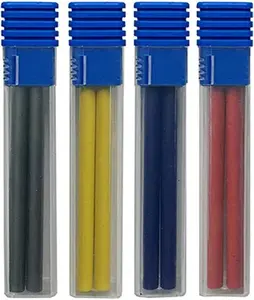 5.6mm Metal Mechanical Pencil Set with Clip Metal Mechanical Clutch Graphite Pencil Lead Pencil and 4 count Lead For Construction, Draft Drawing, Crafting, Art Sketching (4 colors lead set)