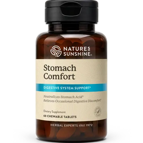 Nature's Sunshine Stomach Comfort, 60 Chewable Tablets | Helps Neutralize Acid and Soothe the Stomach by Supporting Digestion