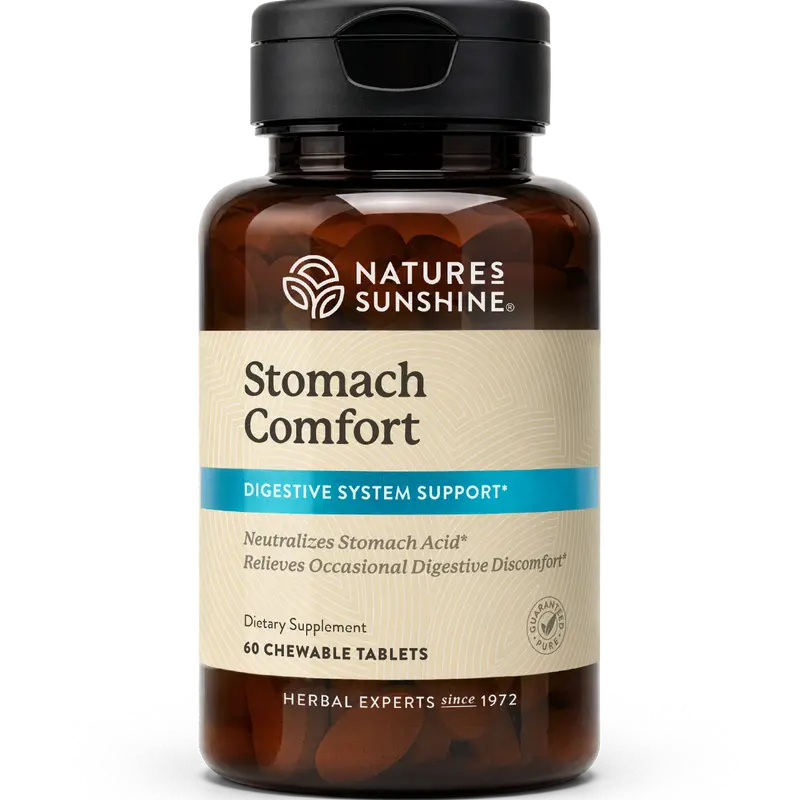 Nature's Sunshine Stomach Comfort, 60 Chewable Tablets | Helps Neutralize Acid and Soothe the Stomach by Supporting Digestion