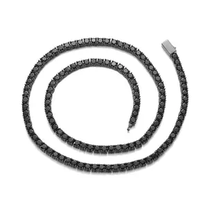 4mm Colorful Zirconia Tennis Necklace Fashion Fully Inlaid with Zircon Chain Jewelry Accessories