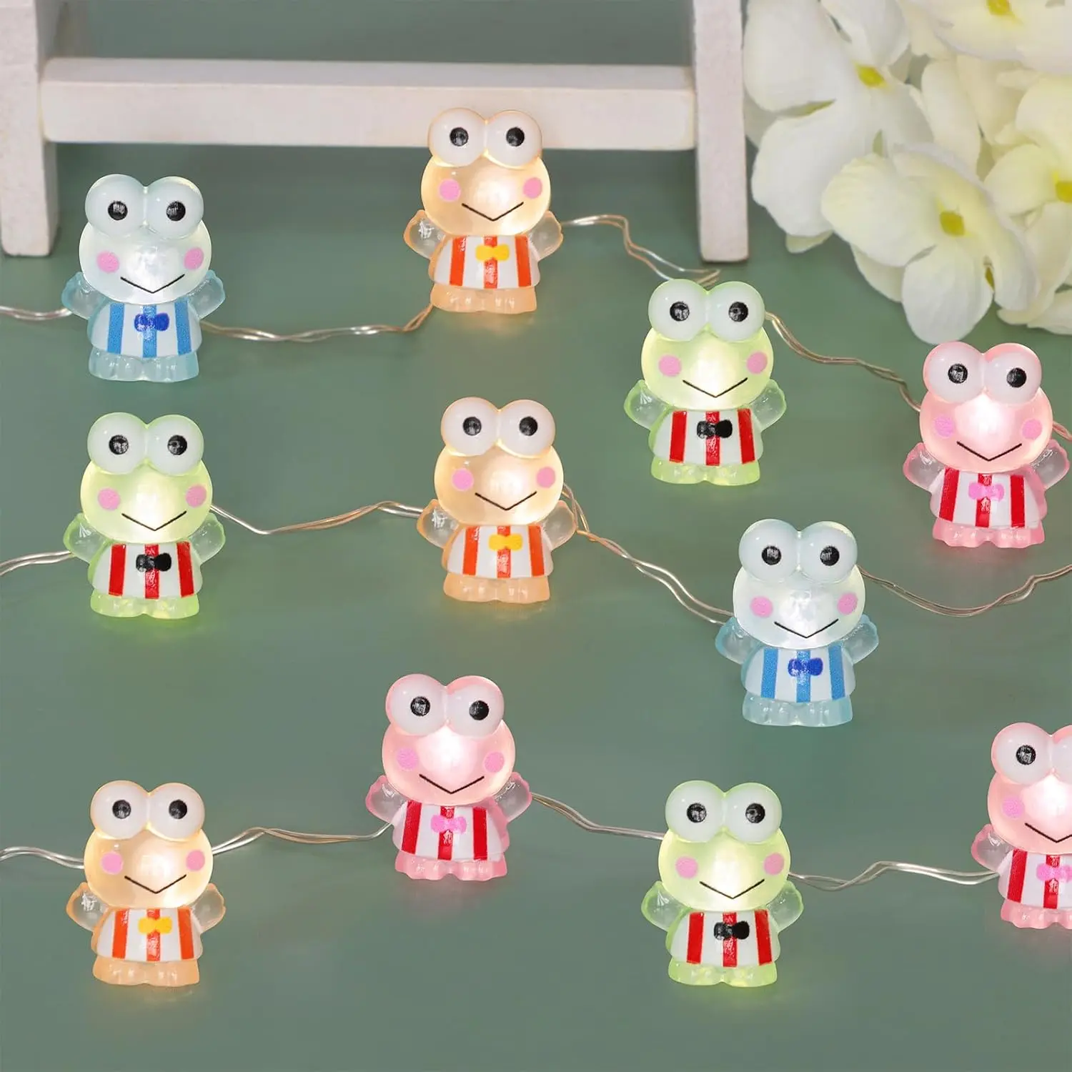 Impress Life Frog String Lights with Remote, Battery Operated & USB Powered | Indoor/Outdoor Waterproof Light, Cute Frog Fairy Lights for Kids Bedroom, Birthday Party, Garden Decor