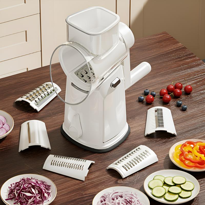 Hiatuses Effortless Meal Prep Pro  5-Blade Vegetable Chopper with Strong Suction Base & Built-In Storage. Chop, Slice, Dice for Salads, Stir-Fry in Seconds Vegetable Chopper with 5 Blades Strong Suction Cup Base  Stir-Fries Coleslaw Meal Prepping