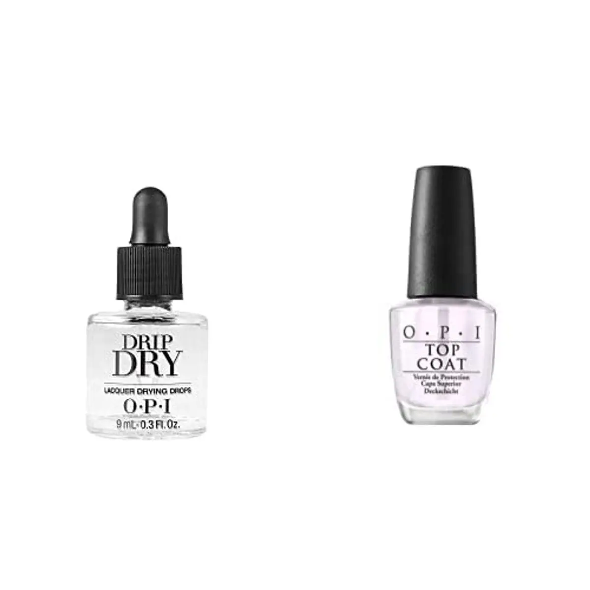 Nail Lacquer Top Coats, Original, 0.5 fl.oz, Drip Dry Lacquer Drying Drops, 0.3 fl.oz