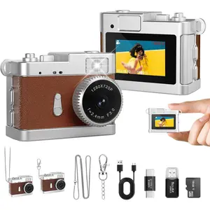 Camera, 16GB Mini Digital Camera with -in Flash & Retro Filters, Pocket  for Travel, Vlogging, Birthday  for