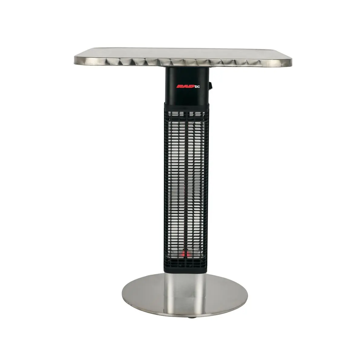212 MAIN Portable Radtec 15S-IR-SML-BST Infrared Bistro Table Heater - Square-Top Heating System