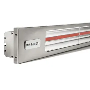 Infratech Slimline Series 63 1/2-Inch 4000W Single Element Electric Infrared Patio Heater - 240V - Silver