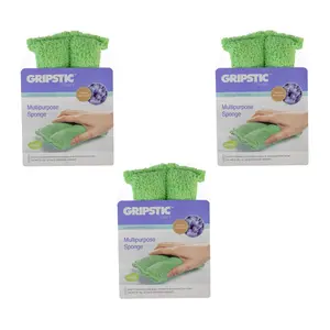 GRIPSTIC Multipurpose Microfiber Sponge (Set of 3)