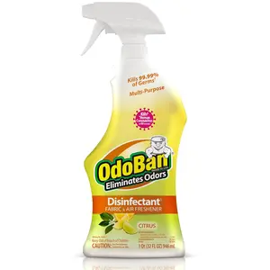 Ready-to-Use Disinfectant and Odor Eliminator, Made in the USA, Citrus Scent, 32 Ounce Spray Bottle