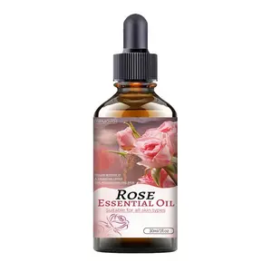 1.01oz Rose Essential Oil for Skin and Hair Care - Hydrating and Nourishing, Multi-Purpose Cosmetic Oil for Face and Body. Hypoallergenic Formula. Suitable for Massage, Skincare, Bathing, Nail, Hair and Eyelash Care. For Men and Women
