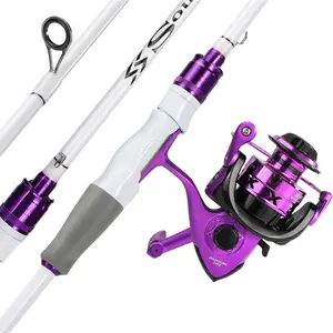 Sougayilang Spinning Fishing Combos, Carbon&Glass Fiber Composite 2 Count Fishing Rods with 2000 Size Spinning Reel- 6'0"