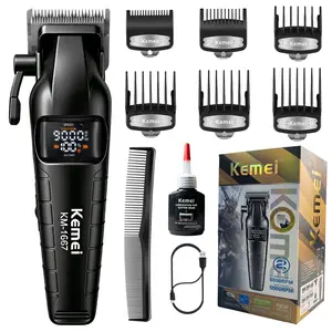 KEMEI 1667 Professional Hair Clipper for Men, Cordless Hair Cutting Machine, Rechargeable Barber Clipper for Hair, Beard and Home Grooming, Ideal Holiday Gift for Men